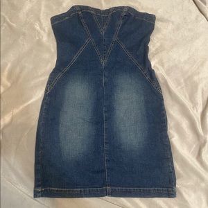 Denim Strapless Dress